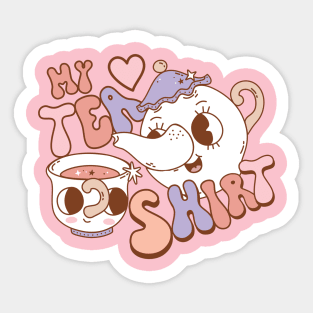 My fav tea shirt Sticker